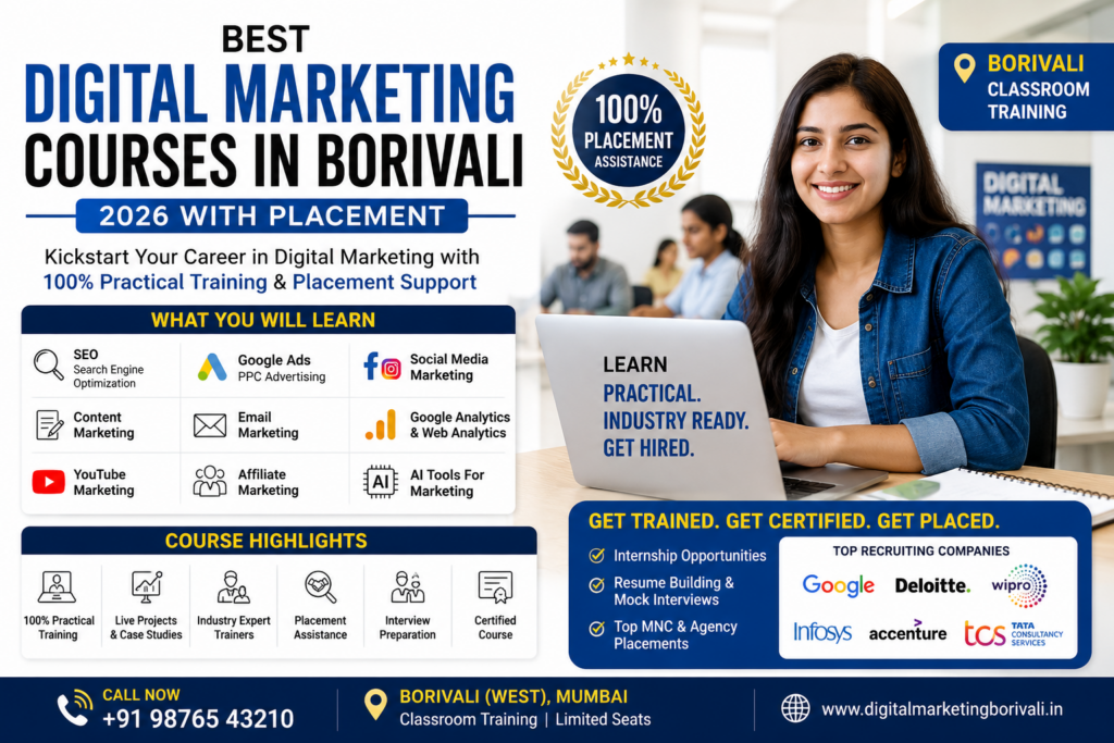 Best Digital Marketing Courses in Borivali 2026 with Placement