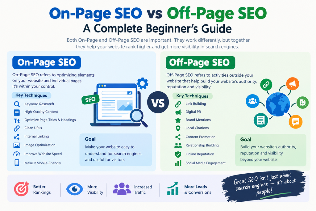 On-Page SEO vs Off-Page SEO: A Complete Beginner’s Guide